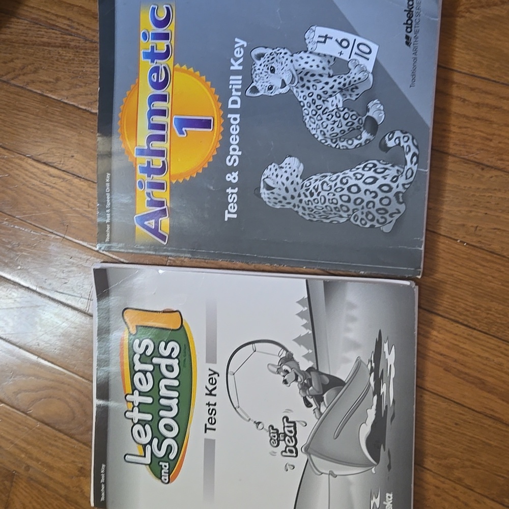 Abeka Homeschool Arthmetic Grade 1 Teacher Key And Letters&Sounds Grade 1 KEY